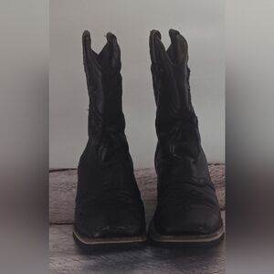 Classic Black Kids Leather Boots